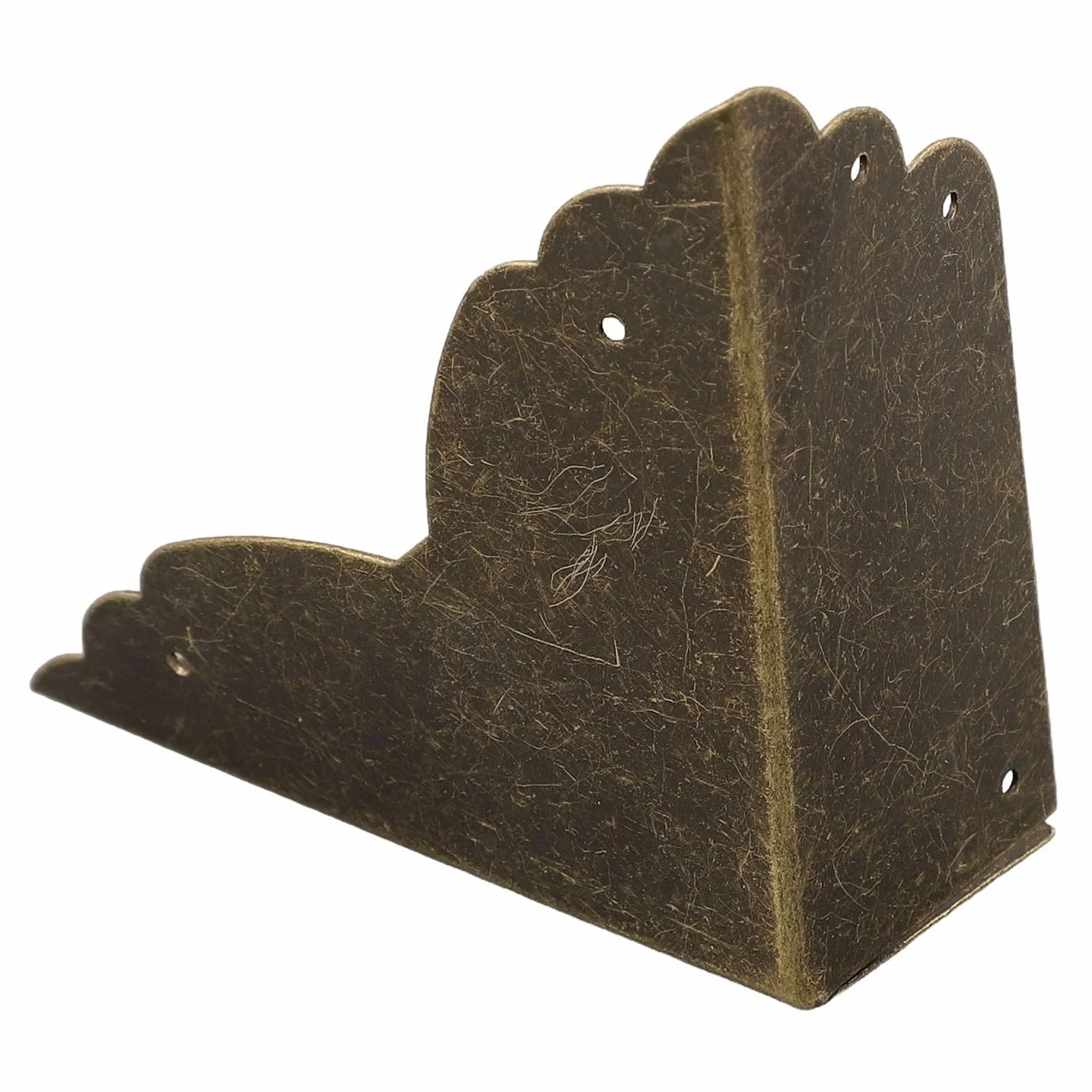 Yuanpgky protectores de esquina de metal bronce hierro antiguo 71x71x30 mm para muebles