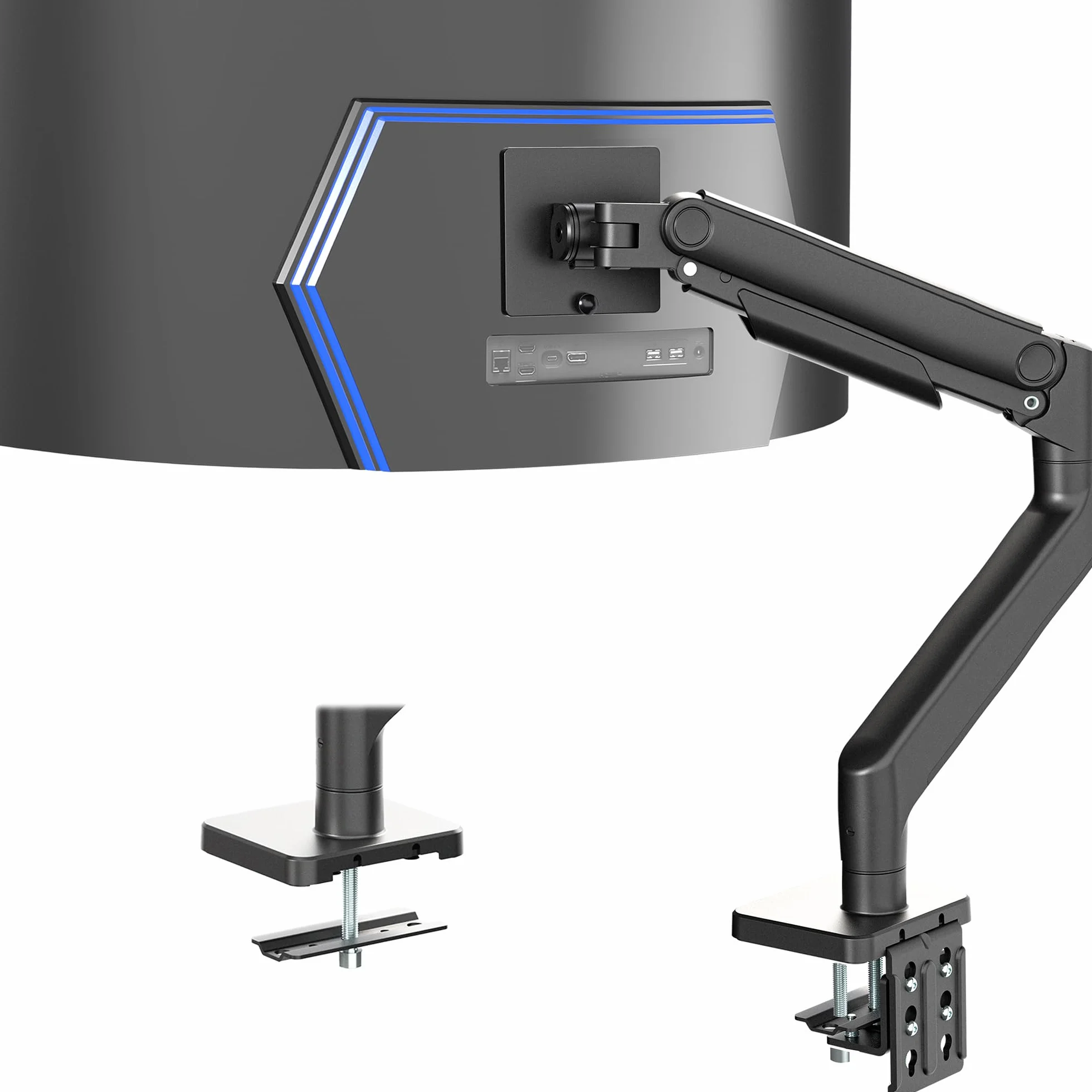 Vivo Soporte Premium para Monitor, Brazo con Tensión de Alta Resistencia para Pantallas de hasta 49 Pulgadas, Negro, STAND-V101V