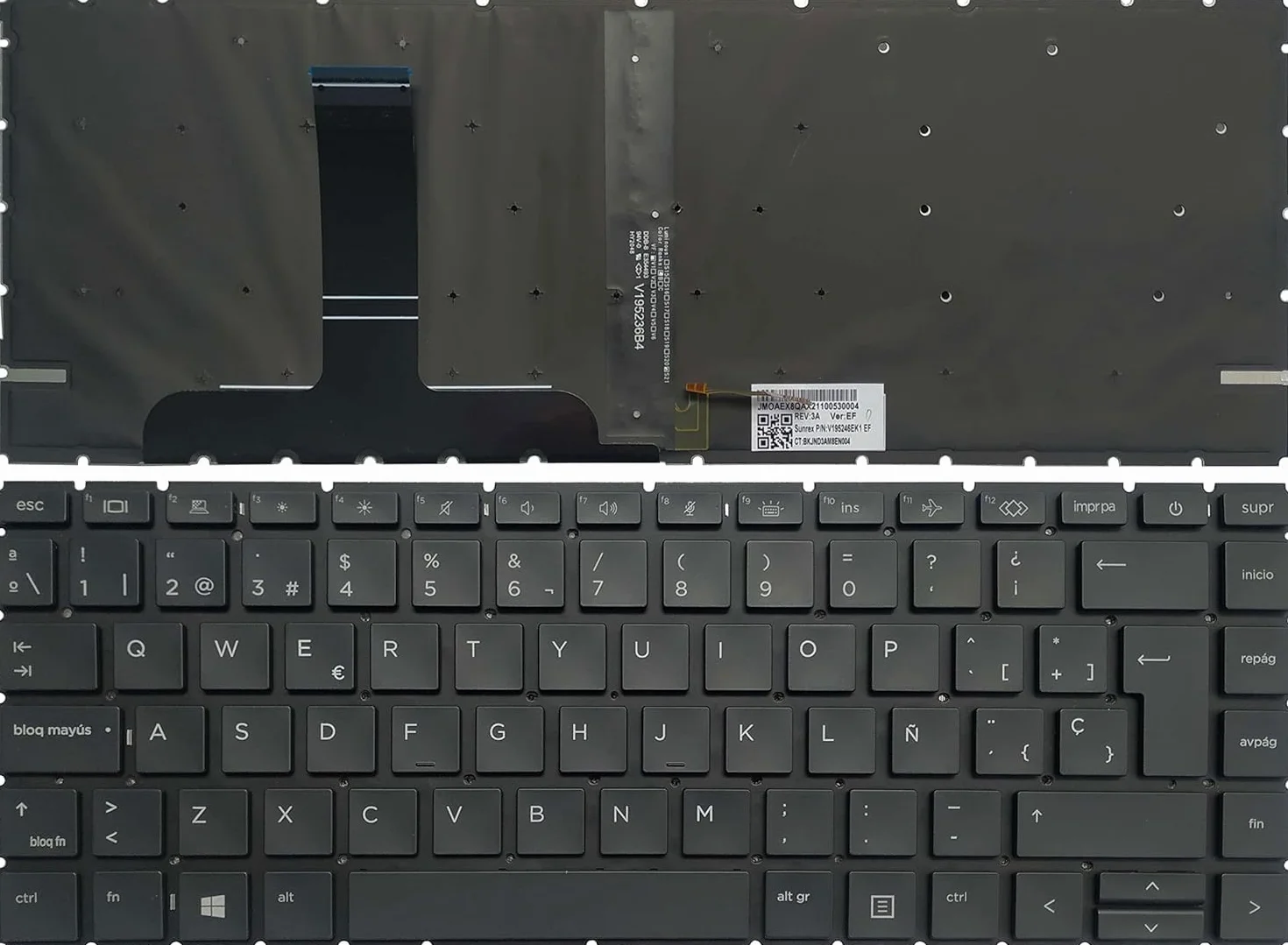 Teclado de Computadora Portátil Compatible para HP ProBook 14 440 G8 445 G8 Español Retroiluminación