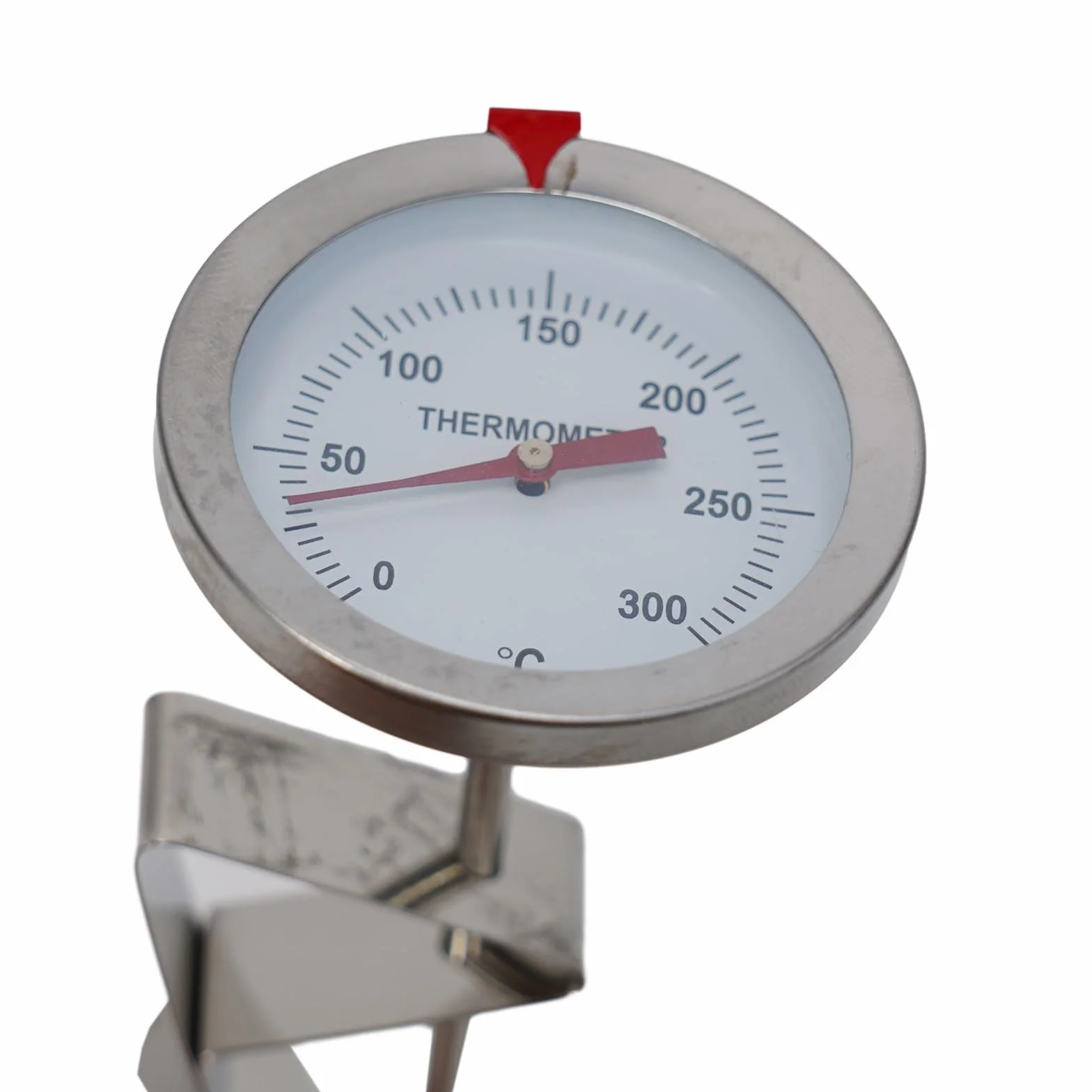 Medidor de temperatura de aceite de freidora de acero inoxidable con pantalla grande y sonda larga