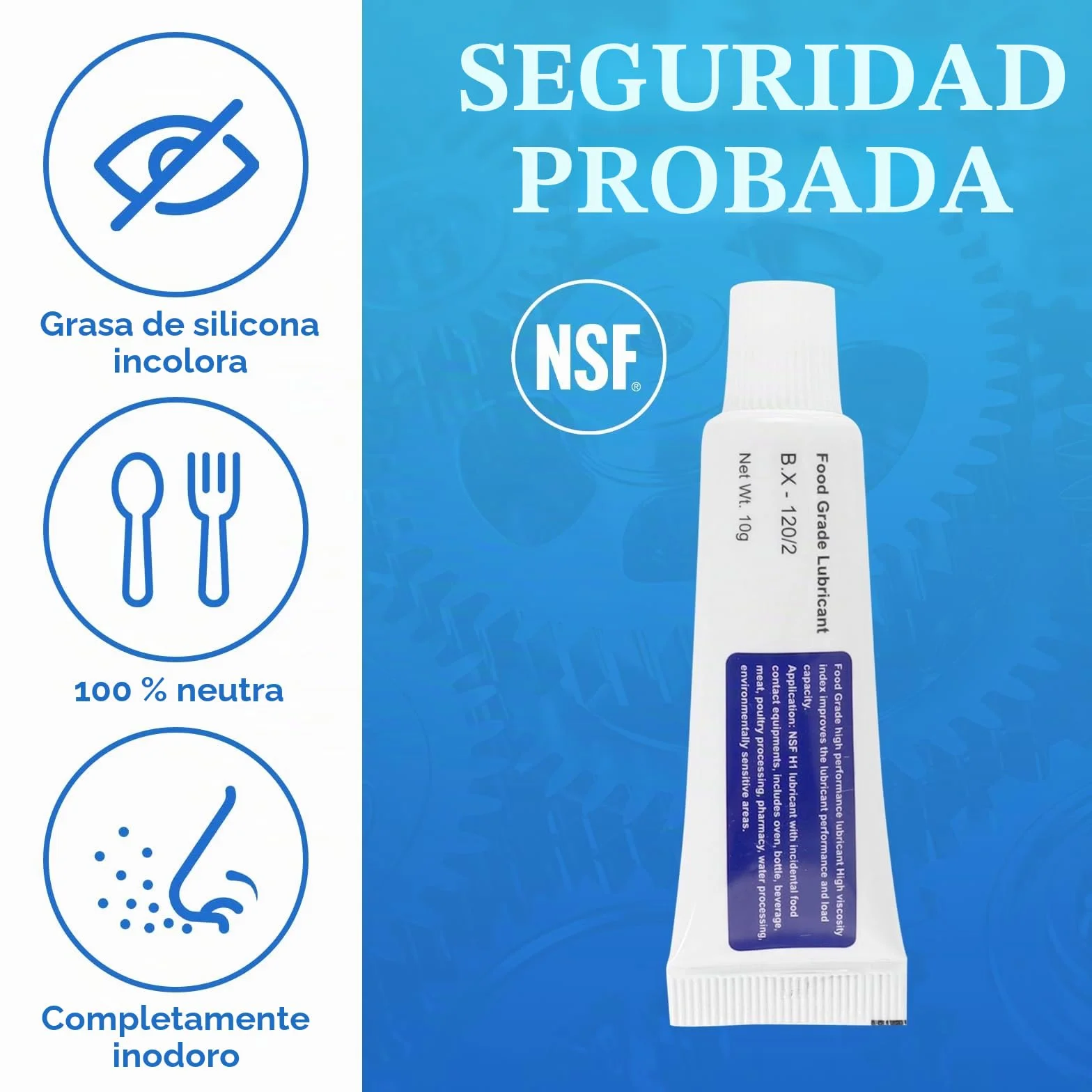 Grasa de silicona para cafeteras automáticas 30g apta para alimentos con 4 cepillos de limpieza