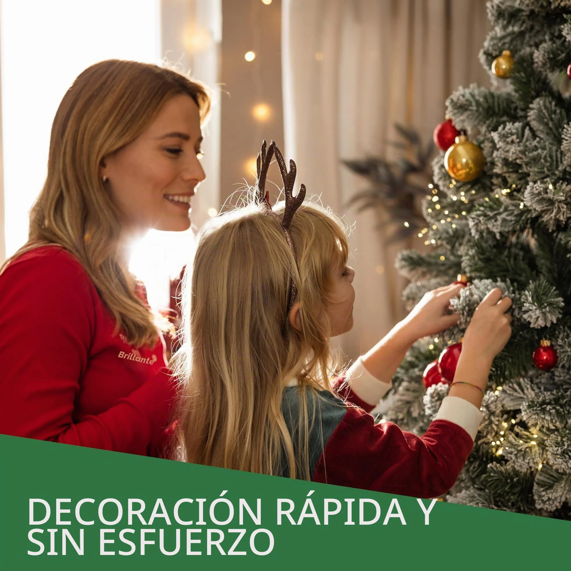 Nordstern ganchos para árbol de Navidad colgadores de montaje rápido 150 piezas 3,3 cm Verde