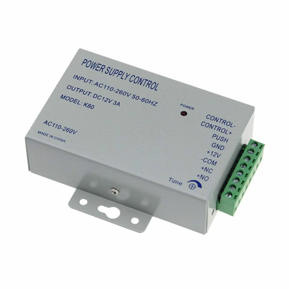 AC 110-240V a DC12v 3A 36w Fuente de Alimentación para el Sistema de Control de Acceso de Puerta Fuente de Alimentación K80