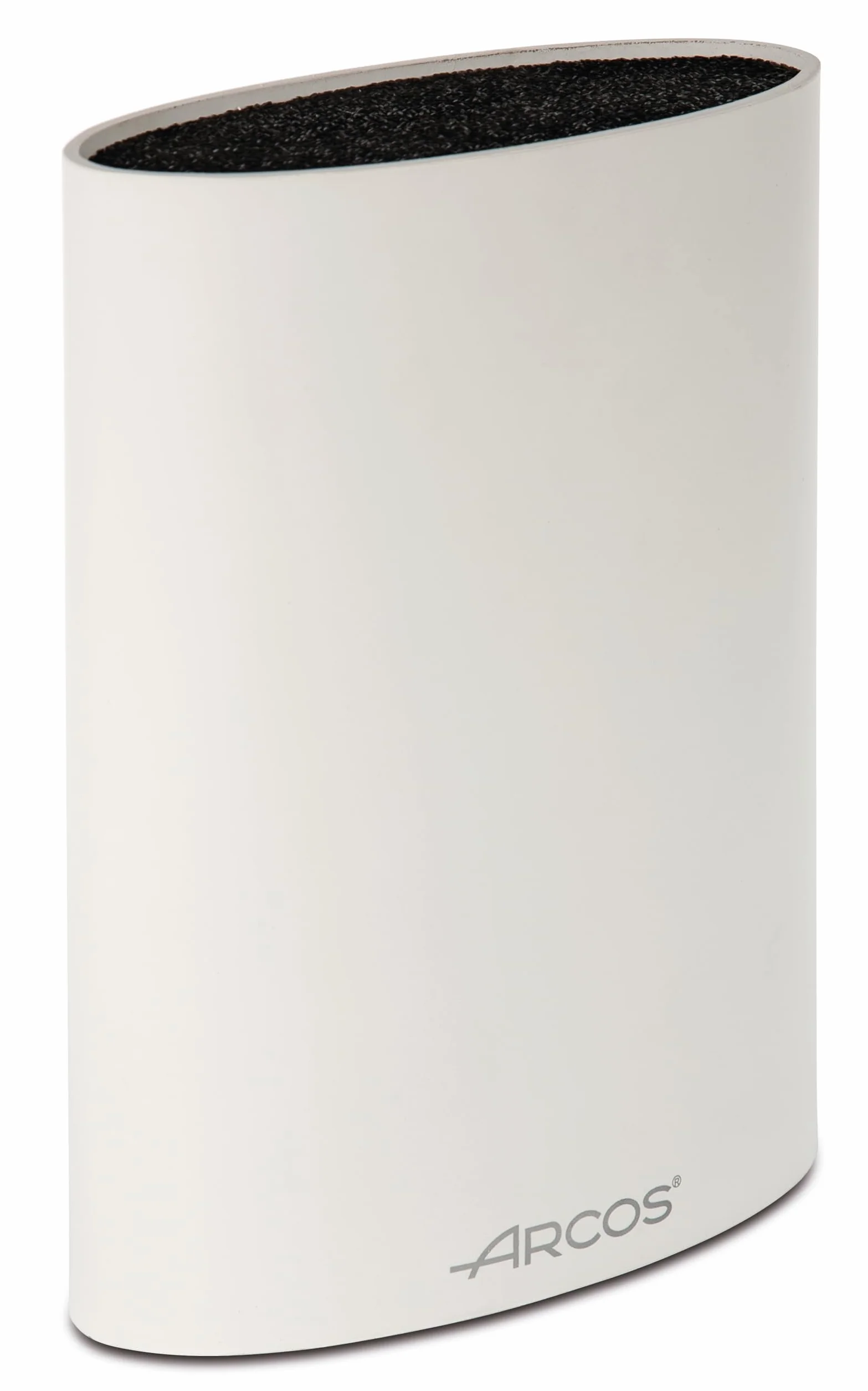ARCOS Taco Ovalado Protector de Cuchillos 20 Cm Bloque Caucho Termoplástico 220x160x65 Mm Blanco