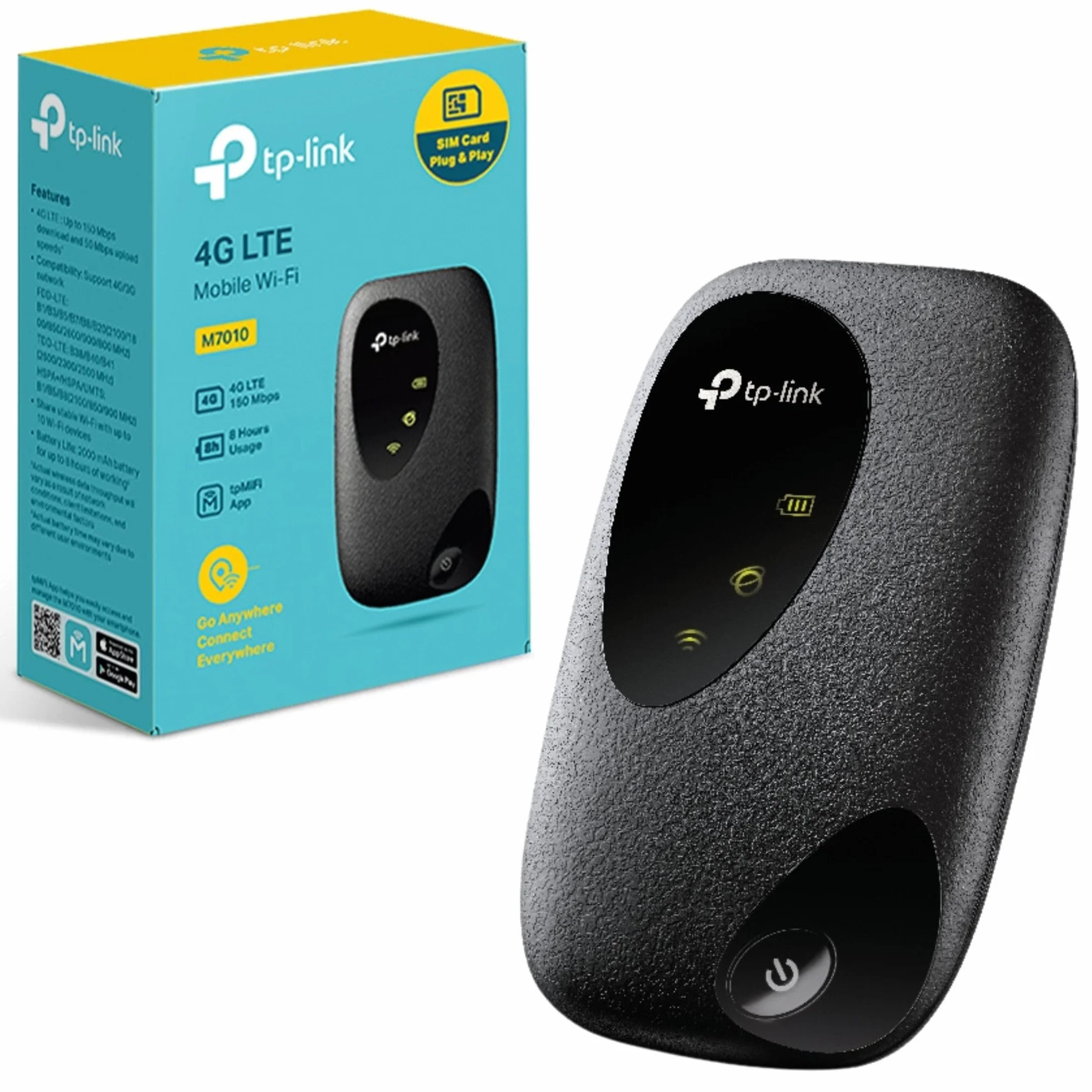 TP-Link M7010 4G+ MiFi - Dongle de punto de acceso inalámbrico LTE Advanced Cat4, desbloqueado, económico, batería de 2000 mAh, alta compatibilidad, fácil gestión