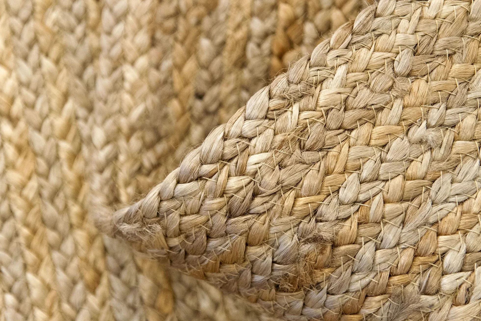 HAMID Alfombra Yute Alhambra Natural 100% Fibra de Yute Trenzado a Mano (60x110cm)