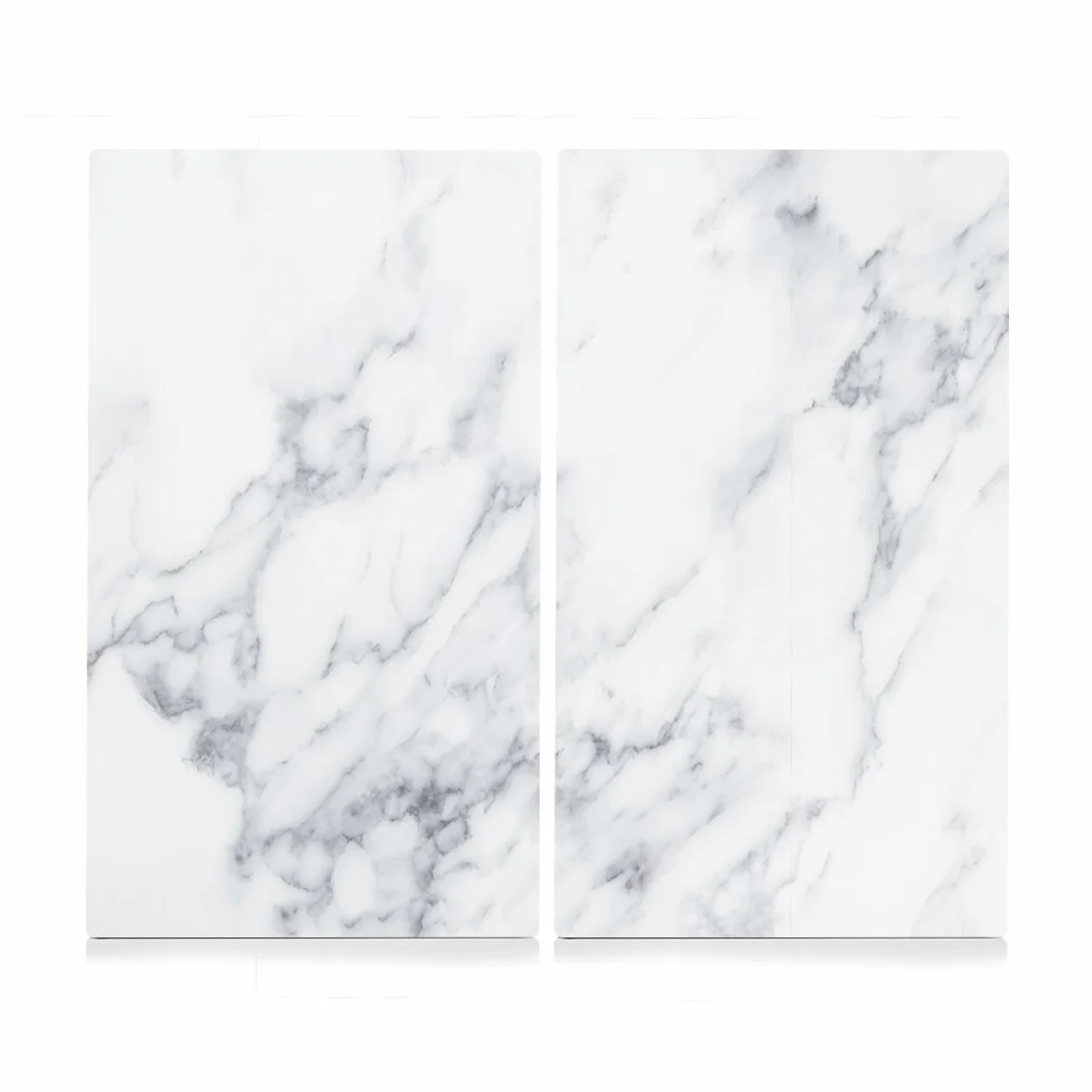 Tabla para cortar de cristal mármol blanco 52 x 30 cm 2 unidades