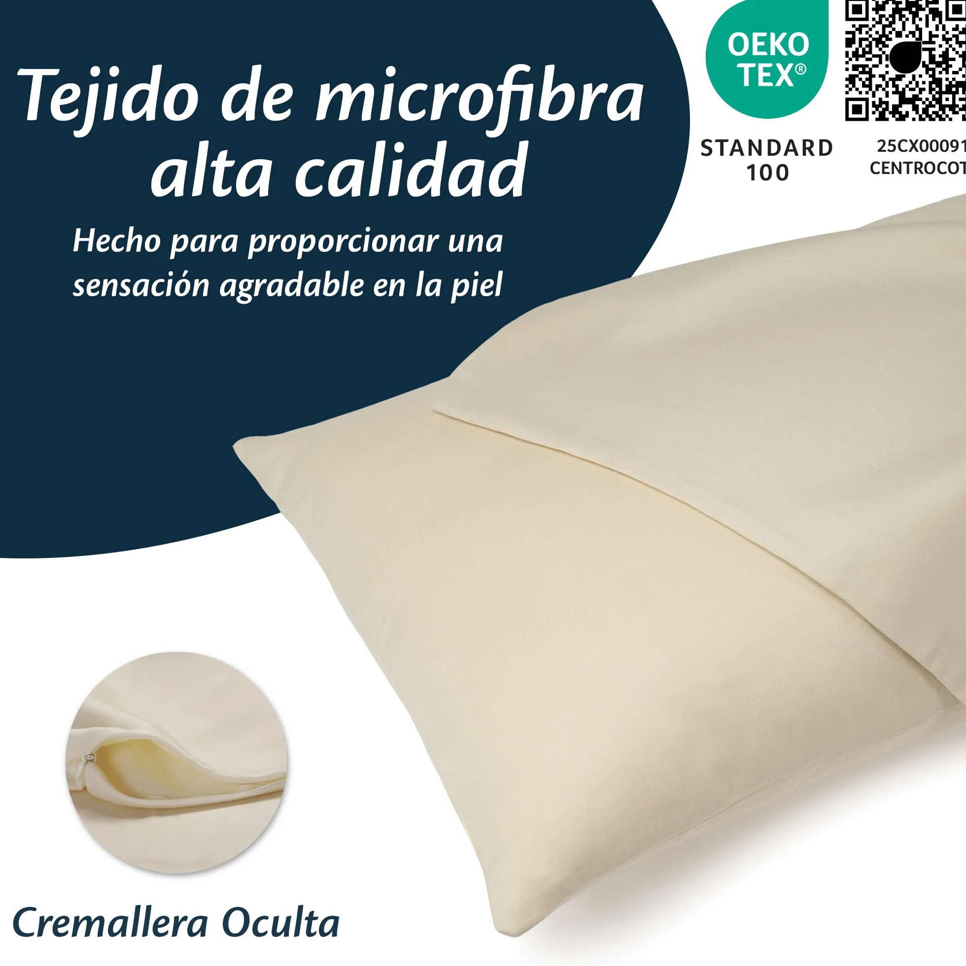 Flowen Fundas de Cojín 45x45 Microfibra Juego de 2 Funda de Almohada Sofá Cremallera Invisible Lavable Hipoalergénico