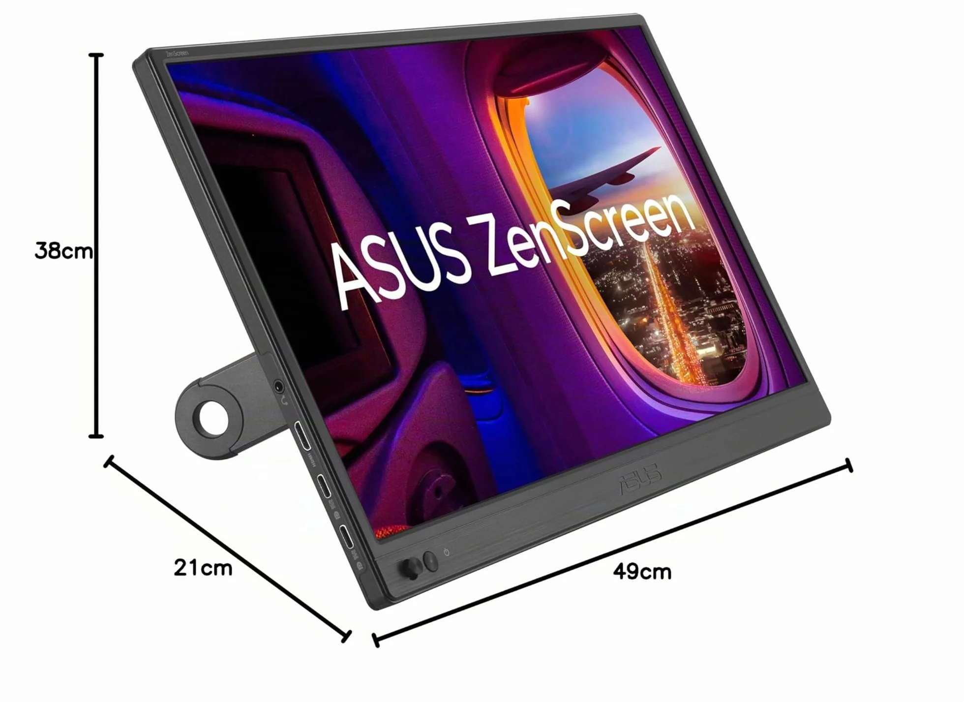 ASUS ZenScreen MB169CK Monitor Portátil 15.6 Pulgadas Full HD IPS USB Tipo-C Antiparpadeo