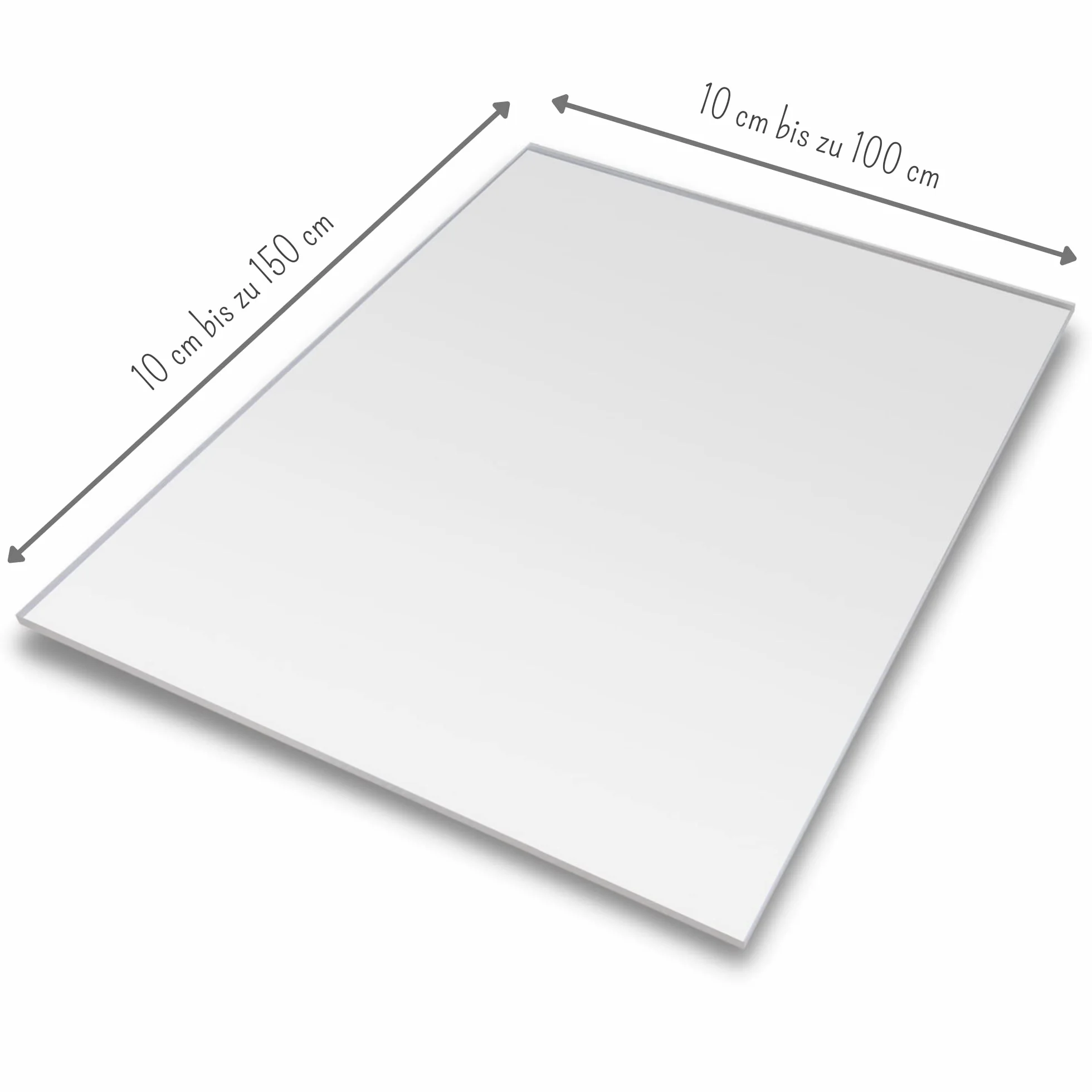 FRAMO Placa de cristal acrílico transparente 70 x 14 cm 3 mm grosor resistente a rayos UV