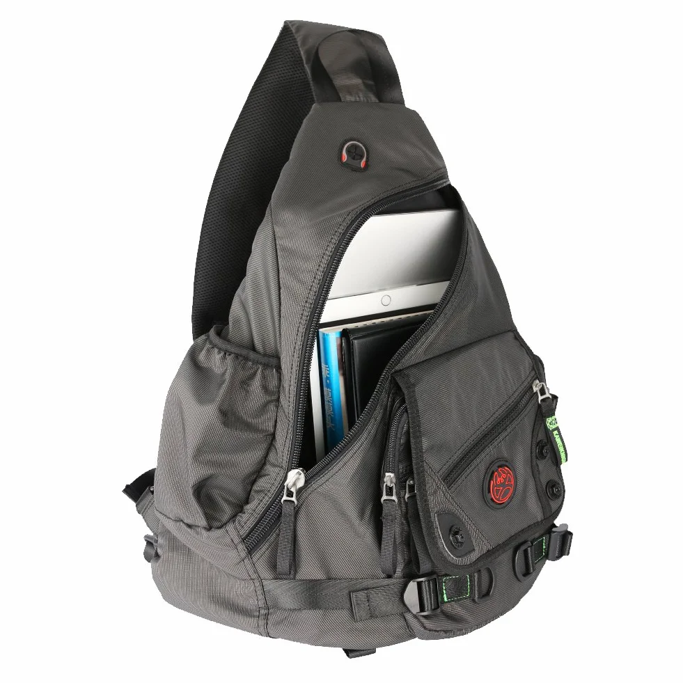 Kawei Knight Large Sling Bag Laptop Backpack Cross Body Messenger Bag Shoulder Travel Rucksack