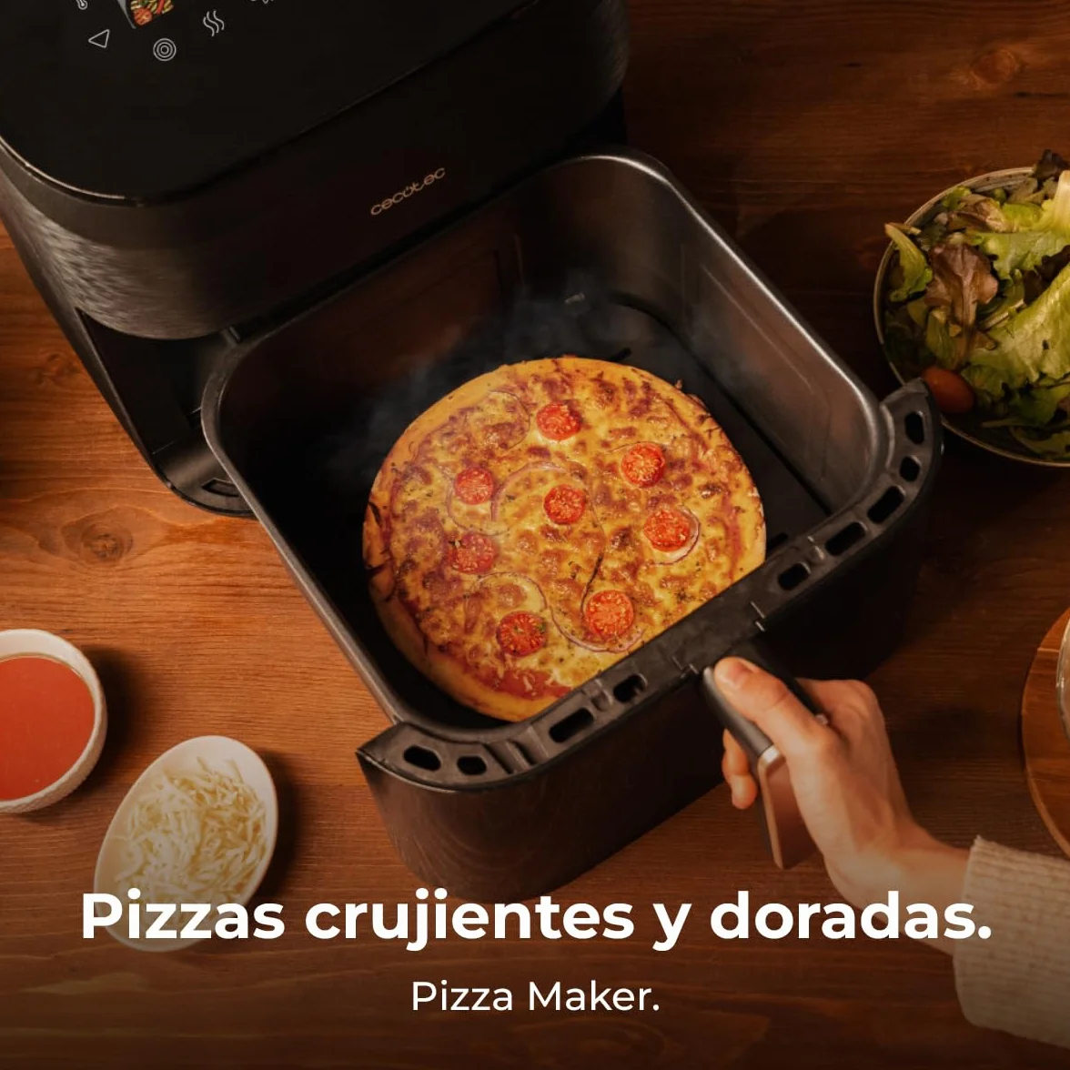 Cecotec Freidora de Aire 8,5L Doble Grill Ahumador Cecofry&Grill Smokin' 8500 Plus 2200W 10 Menús