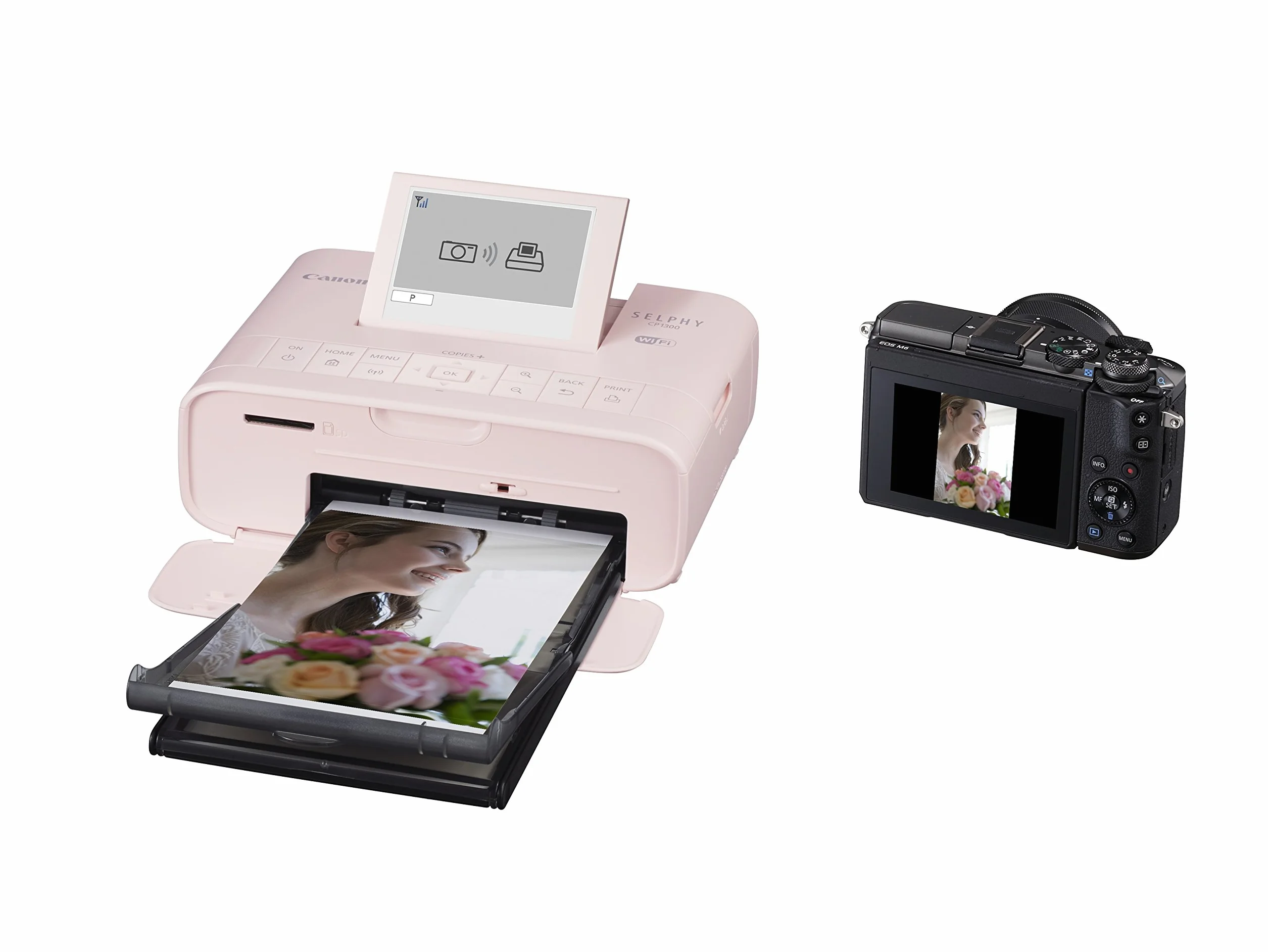 Canon Selphy CP1300 - Impresora fotográfica compacta, Color Rosa